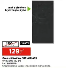 Leroy Merlin Gres szkliwiony CORIA BLACK oferta