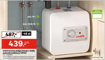 Elektryczny podgrzewacz wody podumywalkowy SIMAT