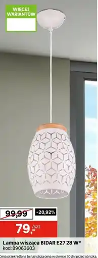 Leroy Merlin Lampa wisząca bidar e27.28 w oferta