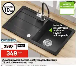 Leroy Merlin Zlewozmywak z baterią elastyczną HACK czarny oferta