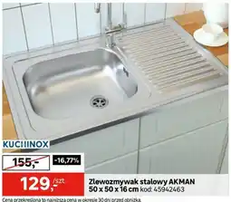 Leroy Merlin Zlewozmywak stalowy AKMAN oferta