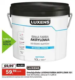Leroy Merlin Emulsja biała LUXENS FARBA AKRYLOWA oferta