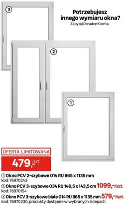 Leroy Merlin Okno PCV 2-szybowe 014 RU oferta