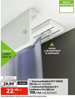 Leroy Merlin Szyna podwójna PCV YAROS oferta