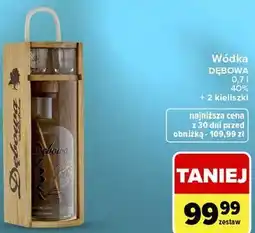 Carrefour Wódka DĘBOWA + 2 kieliszki oferta