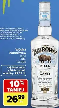 Carrefour Market Wódka Żubrówka Biała oferta