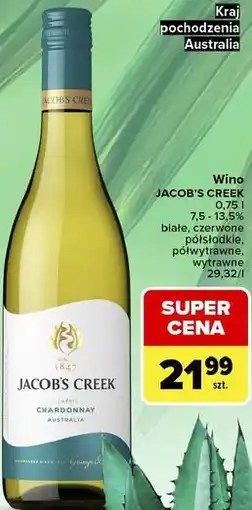 Carrefour Wino JACOB'S CREEK oferta
