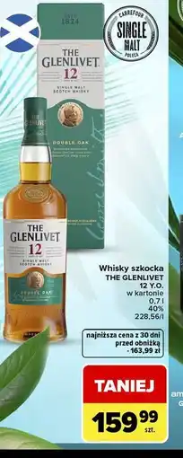 Carrefour Whisky szkocka THE GLENLIVET 12 Y.O. w kartonie oferta
