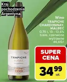 Carrefour Market Wino Trapiche Chardonnay, Malbec oferta