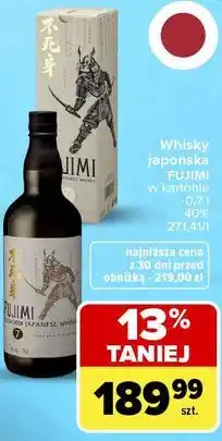 Carrefour Whisky japońska FUJIMI w kartonie oferta