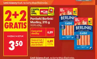 Biedronka Parówki Berlinki Morliny oferta
