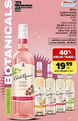 Carrefour Market Wino Carlo Rossi Botanicals oferta