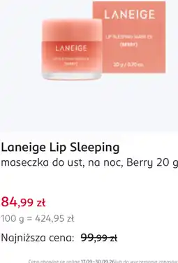 Rossmann Laneige Lip Sleeping maseczka do ust, na noc, Berry oferta