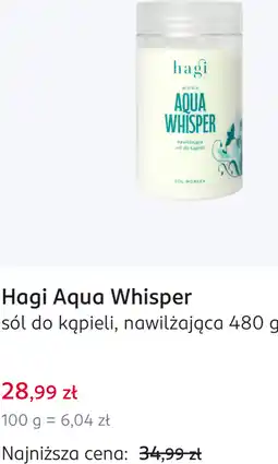 Rossmann Hagi Aqua Whisper sól do kąpieli, nawilżająca oferta