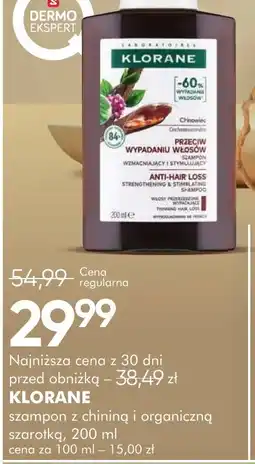 SuperPharm Klorane szampon z chininą i organiczną szarotką oferta