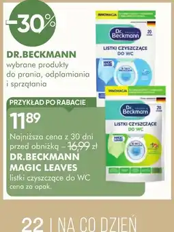 SuperPharm Dr. Beckmann Magic Leaves listki czyszczące do WC oferta