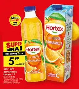 Twój Market Sok pomarańcza Hortex karton 100% oferta