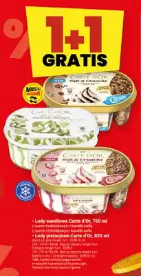 Twój Market Lody waniliowe Carte d'Or z sosem truskawkowym i kawałki wafla oferta