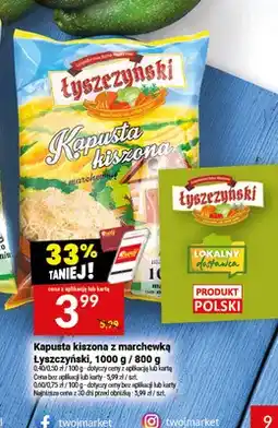 Twój Market Kapusta kiszona z marchewką Łyszczyński oferta