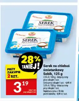 Twój Market Serek na chlebuś śmietankowy Sobik oferta