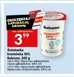 Twój Market Śmietanka kremówka Bakoma 30% oferta