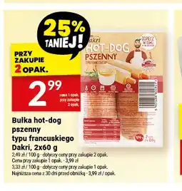 Twój Market Bułka hot-dog pszenny typu francuskiego Dakri 2-pak oferta