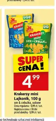 Twój Market Krakersy mini Lajkonik ser & cebulka oferta