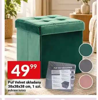 Twój Market Puf Velvet składany 38x38x38 cm oferta