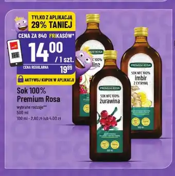 Sok Premium Rosa imbir z cytryną 100%