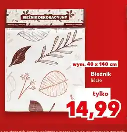 Kaufland Bieżnik liście 40x140 cm oferta