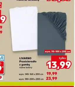 Kaufland Prześcieradło z gumką Livarno 90-100x200 cm oferta
