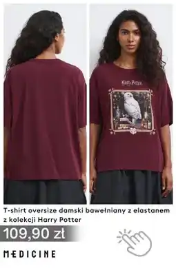 Medicine T-shirt oversize damski bawełniany z elastanem z kolekcji Harry Potter Medicine oferta