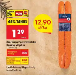 Biedronka Kiełbasa podwawelska Kraina Wędlin oferta