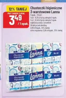 Polomarket Chusteczki higieniczne 3-warstwowe 10-pak Lanna oferta