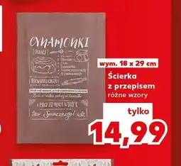 Kaufland Ścierka z przepisem 18x29 cm oferta