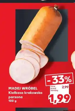 Kaufland Kiełbasa krakowska parzona Madej Wróbel oferta