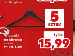 Kaufland Wieszaki na ubrania czarne W5 oferta
