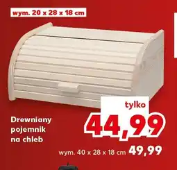 Kaufland Drewniany pojemnik na chleb 20x28x18 cm oferta