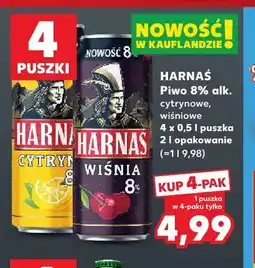 Kaufland Piwo Harnaś 8% alk. cytrynowe 4-pak oferta