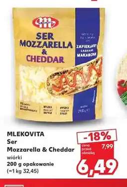 Kaufland Ser Mozzarella & Cheddar wiórki Mlekovita oferta
