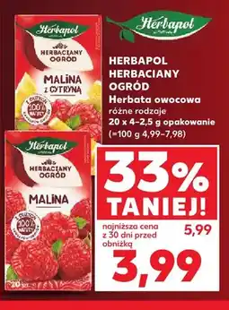 Kaufland Herbata owocowa Herbapol Herbaciany Ogród malina z cytryną oferta