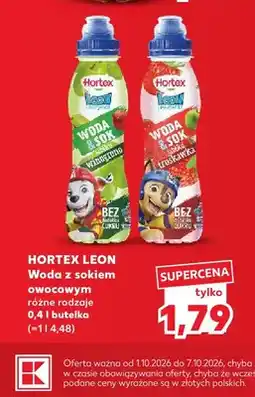 Kaufland Woda z sokiem owocowym jabłko-winogrono Hortex Leon oferta