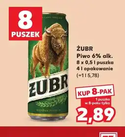 Kaufland Piwo Żubr 6% 8-pak oferta