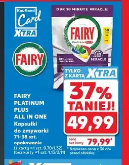 Kaufland Kapsułki do zmywarki Fairy Platinum Plus All in One oferta