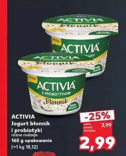Kaufland Jogurt błonnik i probiotyki zboża Activia oferta