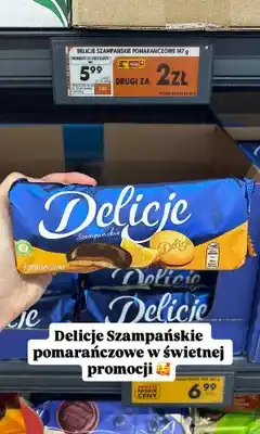 Biedronka Ciastka Delicje Szampańskie pomarańczowe oferta