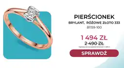 Briju Pierścionek brylant różowe złoto 333 B1159-100 Briju oferta