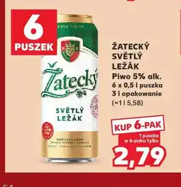 Kaufland Piwo Žatecký Světlý Ležák 5% 6-pak oferta