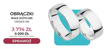Obrączki białe złoto 585 OB0005-108 Briju