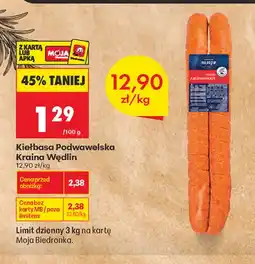 Biedronka Kiełbasa podwawelska Kraina Wędlin oferta